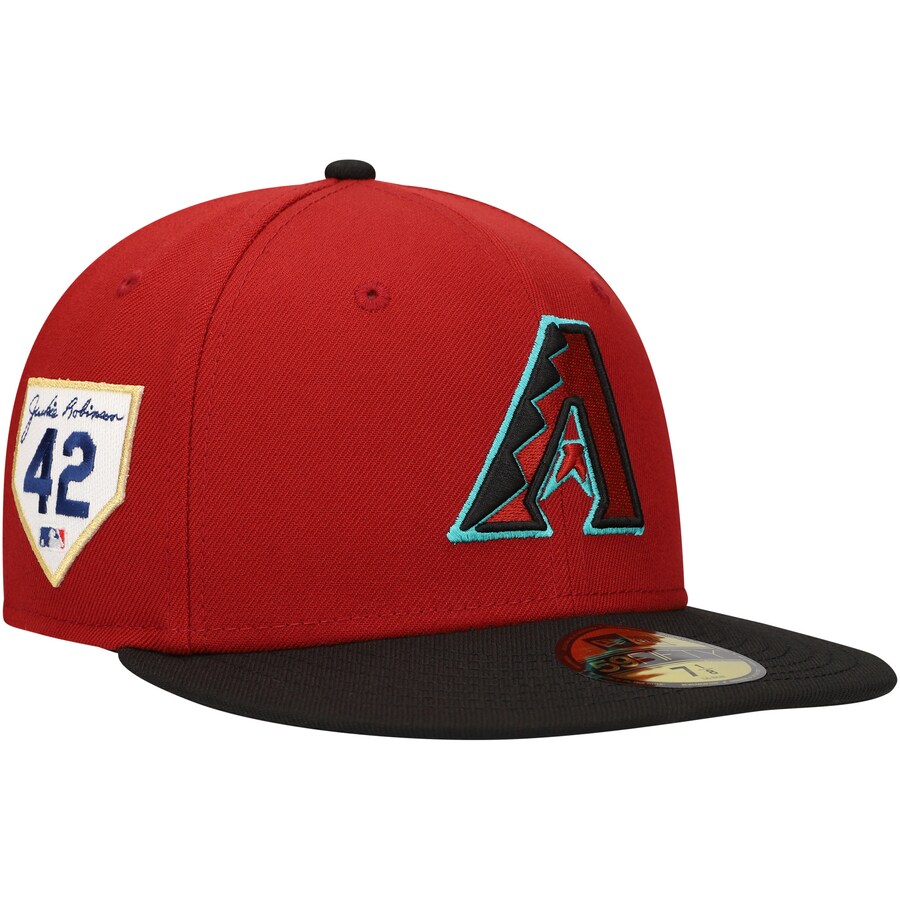 Men's Arizona Diamondbacks New Era Red Jackie Robinson Day Side Patch 59FIFTY Fitted Hat