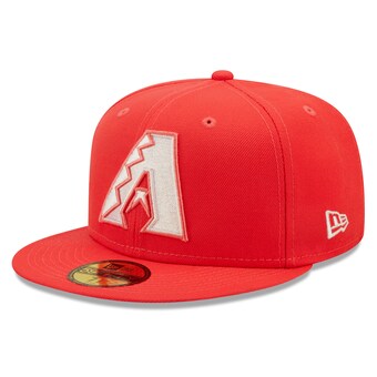 Men's Arizona Diamondbacks New Era Red Lava Highlighter Logo 59FIFTY Fitted Hat