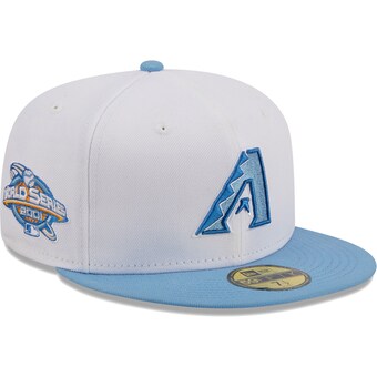 Men's Arizona Diamondbacks New Era White  Sky 59FIFTY Fitted Hat