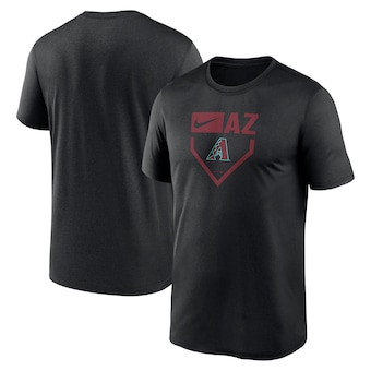 Men's Arizona Diamondbacks Nike Black Home Plate Icon Legend Performance T-Shirt