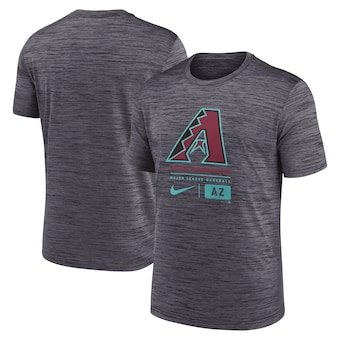 Men's Arizona Diamondbacks Nike Black Large Logo Velocity T-Shirt