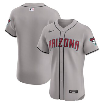 Men's Arizona Diamondbacks  Nike Gray Vapor Premier Elite Patch Jersey