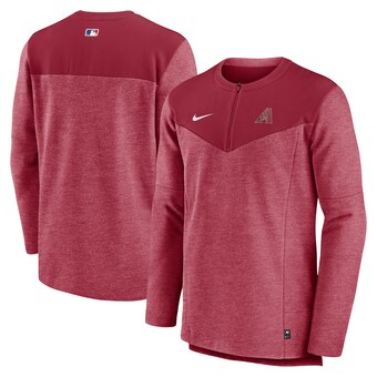 Men's Arizona Diamondbacks Nike Red Authentic Collection Game Time Performance Half-Zip Top