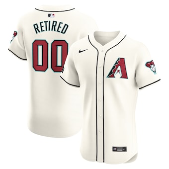 Men's Arizona Diamondbacks Nike White Home Elite Pick-A-Player Retired Roster Patch Jersey