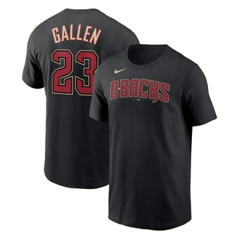Men's Arizona Diamondbacks Zac Gallen Nike Black Player Name & Number T-Shirt