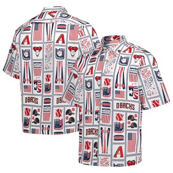 Men's Arizona Diamondbacks Reyn Spooner White Americana Button-Up Shirt