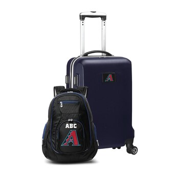 Arizona Diamondbacks MOJO Navy Personalized Deluxe 2-Piece Backpack & Carry-On Set