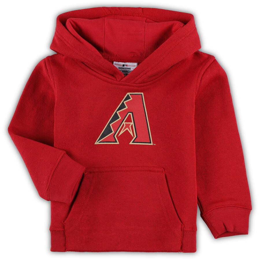 Toddler Arizona Diamondbacks Red Team Primary Logo Fleece Pullover Hoodie