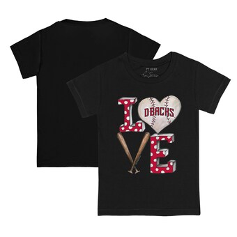 Toddler Arizona Diamondbacks Tiny Turnip Black Baseball Love T-Shirt