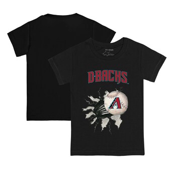 Toddler Arizona Diamondbacks Tiny Turnip Black Baseball Tear T-Shirt