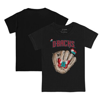 Toddler Arizona Diamondbacks Tiny Turnip Black Butterfly Glove T-Shirt