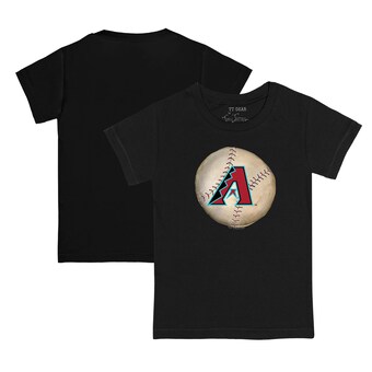 Toddler Arizona Diamondbacks Tiny Turnip Black Stitched Baseball T-Shirt