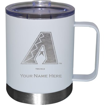 Arizona Diamondbacks White 12oz. Personalized Stainless Steel Lowball with Handle