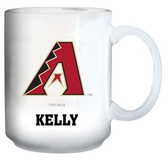 Arizona Diamondbacks White 15oz. Personalized Mug