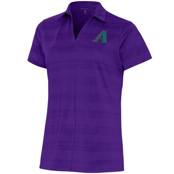 Women's Arizona Diamondbacks  Antigua Purple Cooperstown Compass Polo