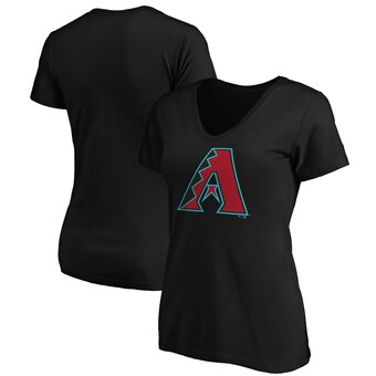 Women's Arizona Diamondbacks Black Secondary Color Primary Logo T-Shirt