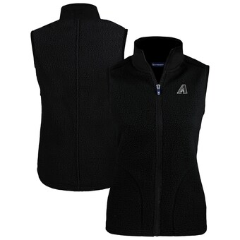 Women's Arizona Diamondbacks Cutter & Buck Black Cascade Eco Sherpa Fleece Vest