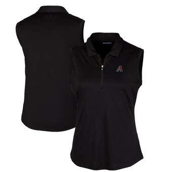 Women's Arizona Diamondbacks  Cutter & Buck Black Forge Stretch Sleeveless Polo