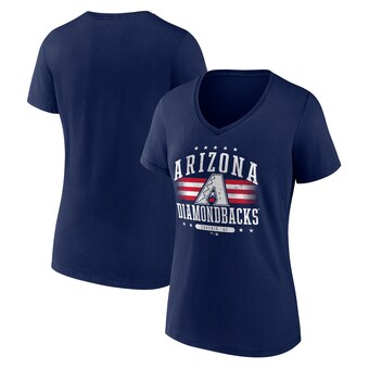 Women's Arizona Diamondbacks Navy Americana Team V-Neck T-Shirt