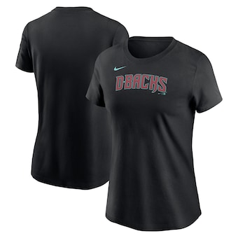 Women's Arizona Diamondbacks Nike Black Wordmark T-Shirt