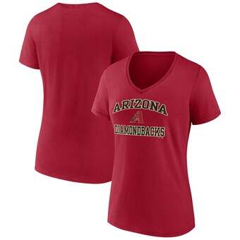 Women's Arizona Diamondbacks Red Heart and Soul V-Neck T-Shirt