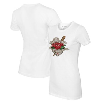 Women's Arizona Diamondbacks Tiny Turnip White Tattoo Rose T-Shirt