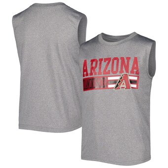 Youth Arizona Diamondbacks Heather Gray Sleeveless T-Shirt