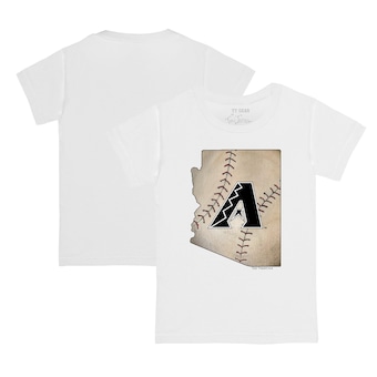 Youth Arizona Diamondbacks Tiny Turnip White State Outline T-Shirt