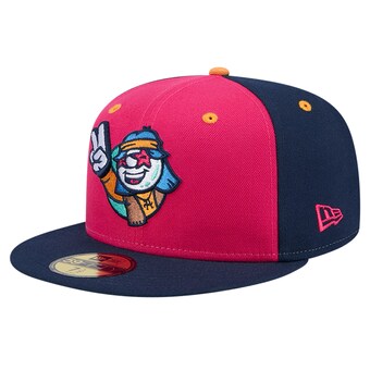 Men's Asheville Tourists New Era Pink Theme Night Hippies 59FIFTY Fitted Hat