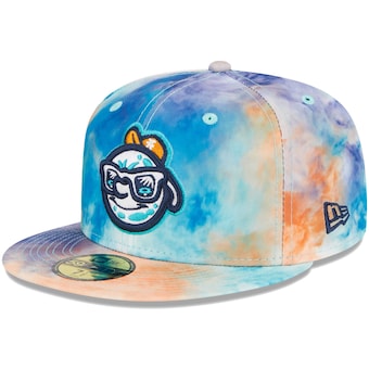 Men's Asheville Tourists New Era Teal Theme Nights Asheville Hippies  59FIFTY Fitted Hat