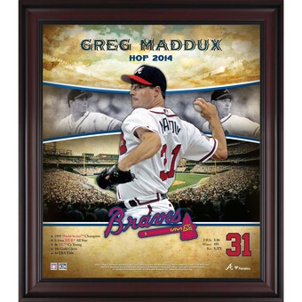 Atlanta Braves Greg Maddux Fanatics Authentic Framed 15" x 17" Hall of Fame Career Profile