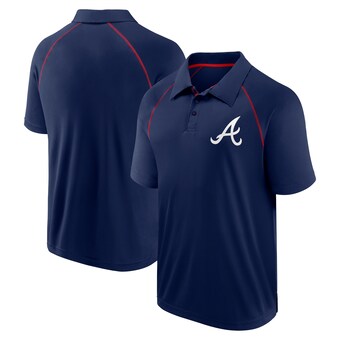 Men's Atlanta Braves Fanatics Navy Strong Alone Raglan Polo