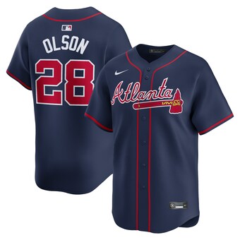 Men's Atlanta Braves Matt Olson Nike Navy Alternate Limited Player Jersey