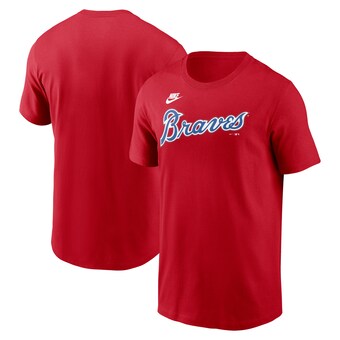 Men's Atlanta Braves Nike Red Cooperstown Wordmark T-Shirt