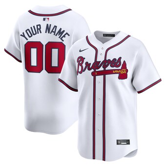 Atlanta Braves Nike Home Limited Custom Jersey - White