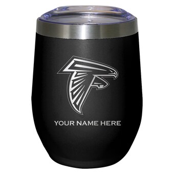 Atlanta Falcons Black 12oz. Personalized Etched Stemless Tumbler