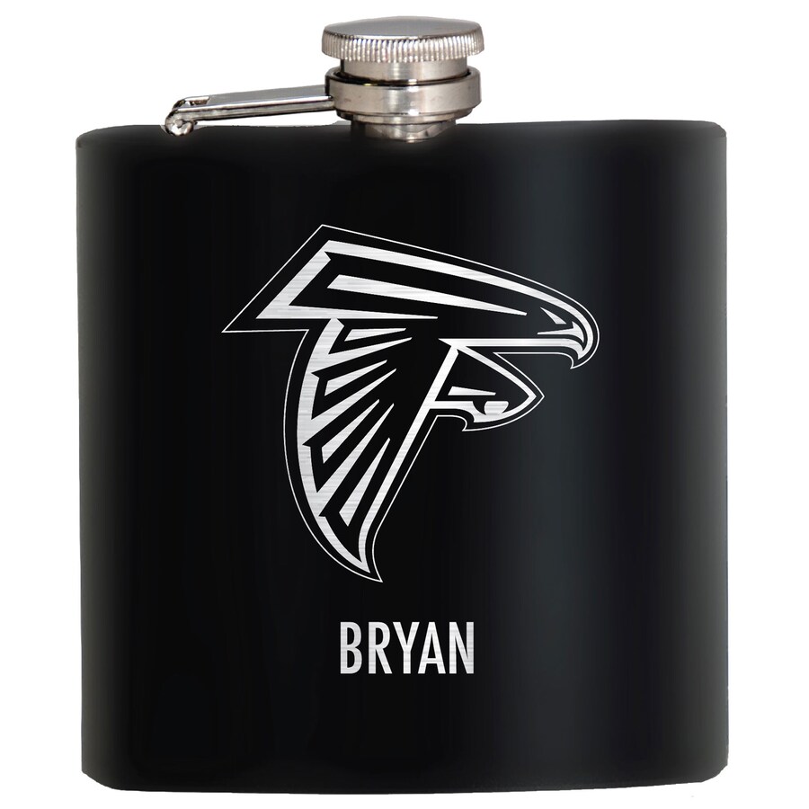 Atlanta Falcons Black 6oz. Personalized Stealth Hip Flask