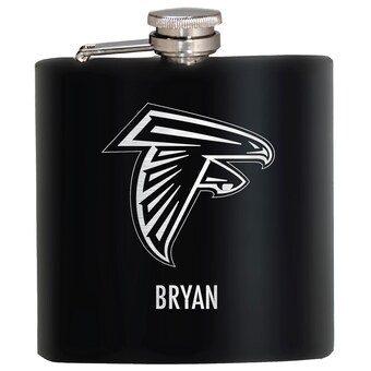 Atlanta Falcons Black 6oz. Personalized Stealth Hip Flask