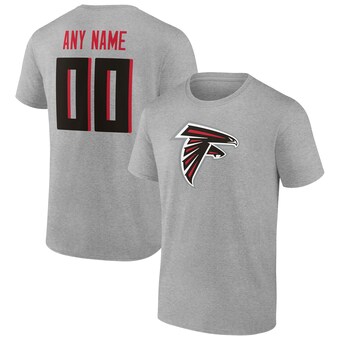 Men's Atlanta Falcons Fanatics Heathered Gray Team Authentic Custom T-Shirt