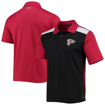 Men's Atlanta Falcons MSX by Michael Strahan Black/Red Challenge Color Block Performance Polo