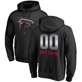 Men's Atlanta Falcons NFL Pro Line Black Personalized Midnight Mascot Pullover Hoodie