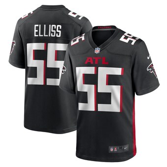 Men's Atlanta Falcons Kaden Elliss Nike Black Game Player Jersey