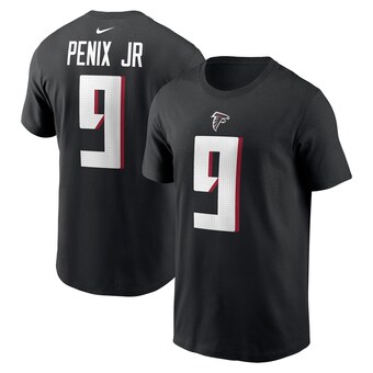 Men's Atlanta Falcons Michael Penix Jr. Nike Black 2024 NFL Draft First Round Pick Name & Number T-Shirt