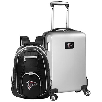 Atlanta Falcons MOJO Silver 2-Piece Backpack & Carry-On Set