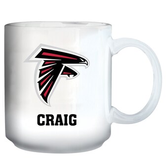 Atlanta Falcons White 11oz. Personalized Mug