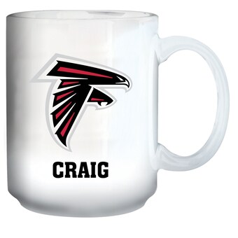 Atlanta Falcons White 15oz. Personalized Mug
