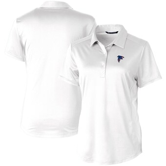 Women's Atlanta Falcons Cutter & Buck White Americana Prospect Textured Stretch Polo