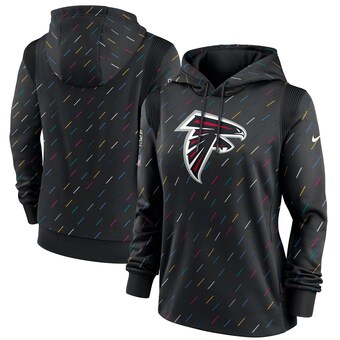 Women's Atlanta Falcons Nike Anthracite NFL Crucial Catch Therma Pullover Hoodie