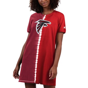 Women's Atlanta Falcons Starter Red Ace Tie-Dye T-Shirt Dress