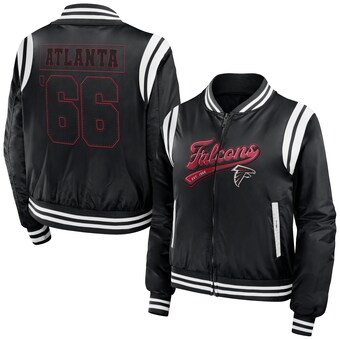 Women's Atlanta Falcons WEAR by Erin Andrews Black Bomber Full-Zip Jacket